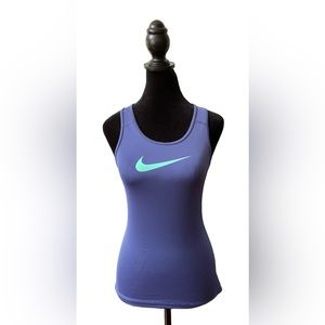 Nike: Stretchy Blue & Green Muscle Shirt